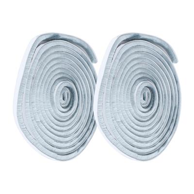 2Pcs 9x9mm Dustproof Windproof SelfAdhesive Brush Sealing Strip for Door Window 5m Silver Gray