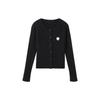 Korean College Style Round Neck Knit Cardigan Women Thin Sweater Spring Autumn Outerwear Short Top