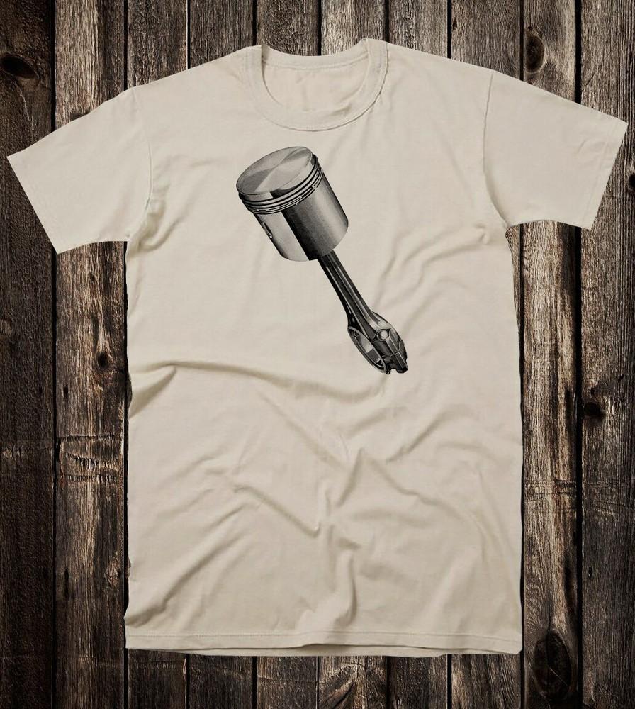 

Retro Hot Rod Tee T Shirt Piston Drag Race Racing Speed Shop S