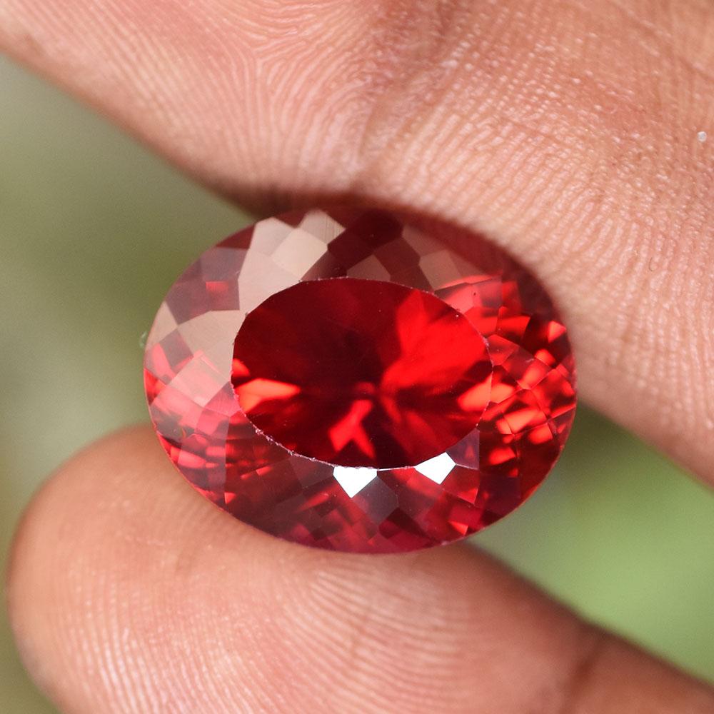 GORGEOUS Natural Red Ruby 21Ct Oval Cut Loose Gemstone For Anniversary