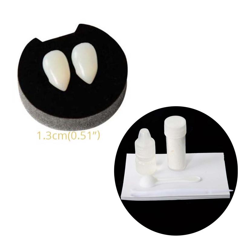 Halloween Vampire Teeth Fangs Dentures Prop Halloween party Costume DIY Cosplay Props Decoration False Teeth With Dental Gum