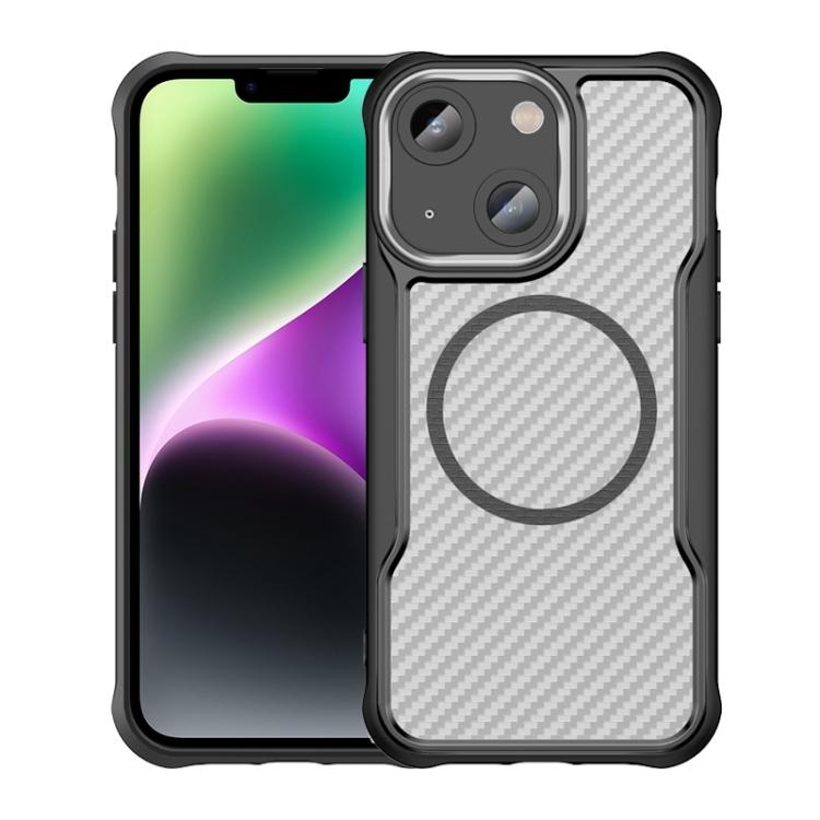 Carbon Fiber Texture MagSafe Translucent Phone Case