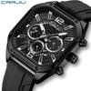 CRRJU New Watch 2311 Men's Watch Silicone Strap Six Pin Business Watch Casual Boys