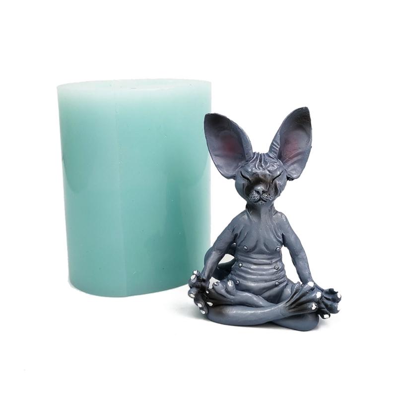 Silikonowa forma do świec w kształcie kota 3D do samodzielnego wykonania rękodzieła Świece Ornamenty Forma Narzędzie do tworzenia rękodzieła Forma do pieczenia