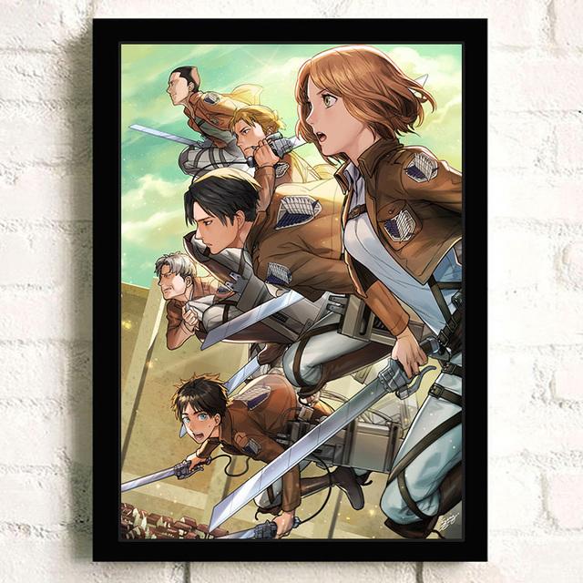 Japanese Anime Attacks Titan Posters, Decorative Prints, Murals, Cafes, Decorative Oil Paintings