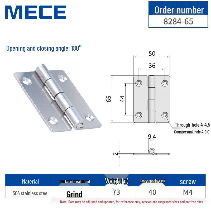 304 Stainless Steel Thickened Cabinet & Wooden Door Hinges