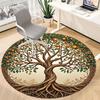 1pc Tree Life Office Round Area Rug, Under Office Chairs Bedroom Living Room Home Decor, Room Deco, Available in Various Sizes