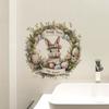 Easter Wall Stickers, Creative Gentleman Bunny Decor, Self-Adhesive Wall Art for Bedroom Living Room Holiday Background Decoration