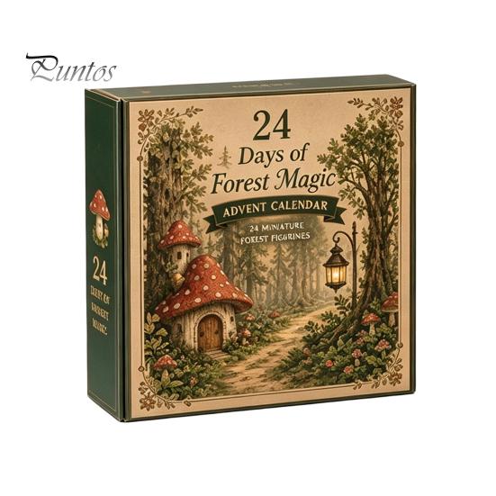 Holiday Countdown Ornament Box 2026 Spirit Advent Calendar, 24-Day Mini Figure Set, Elf Alien Festive Home Decor Ornaments Fairy Christmas Collection,