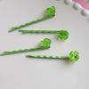 Creative Green Hair Pins Hair Clip for Girls Kid Barrettes Sparkling Clovers Handmade Hairpins Lovely Hairpin