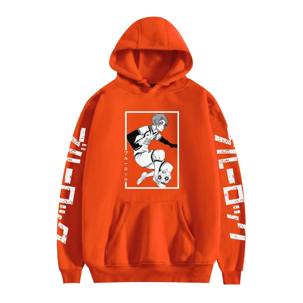 BLUE LOCK Man Hoodie Sweatshirt für Herren Damen Unisex Grafikdruck Cooles Streetwear Hoodie