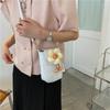 Flower Small Bag Women's 2025 Spring and Summer New Popular Fashion Shoulder Mobile Phone Bag Trendy Simple Woven Messenger Bag