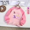 Autumn 2025 Girls' Cartoon Crewneck Sweatshirt – Trendy Korean Style Internet Celebrity Top for Little Girls