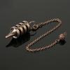 Cone 100% Copper Brass Metal Pendant Pendulum for Divination Dowsing Reiki Healing Egyptian Isis Pendulos Professional A001