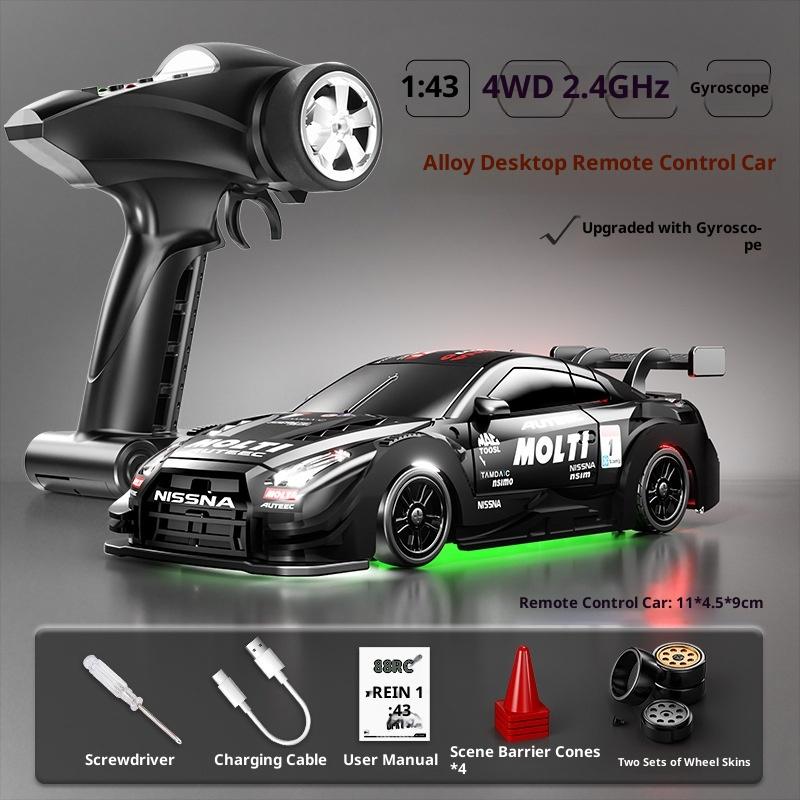 In Stock 1/43 Alloy Drift Car D43 Four-Wheel Drive Drift Car Desktop Series, Fully Proportional Including Gyroscope