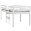 VidaXL High Bed White 90x200 Cm Solid Pine Wood 821605