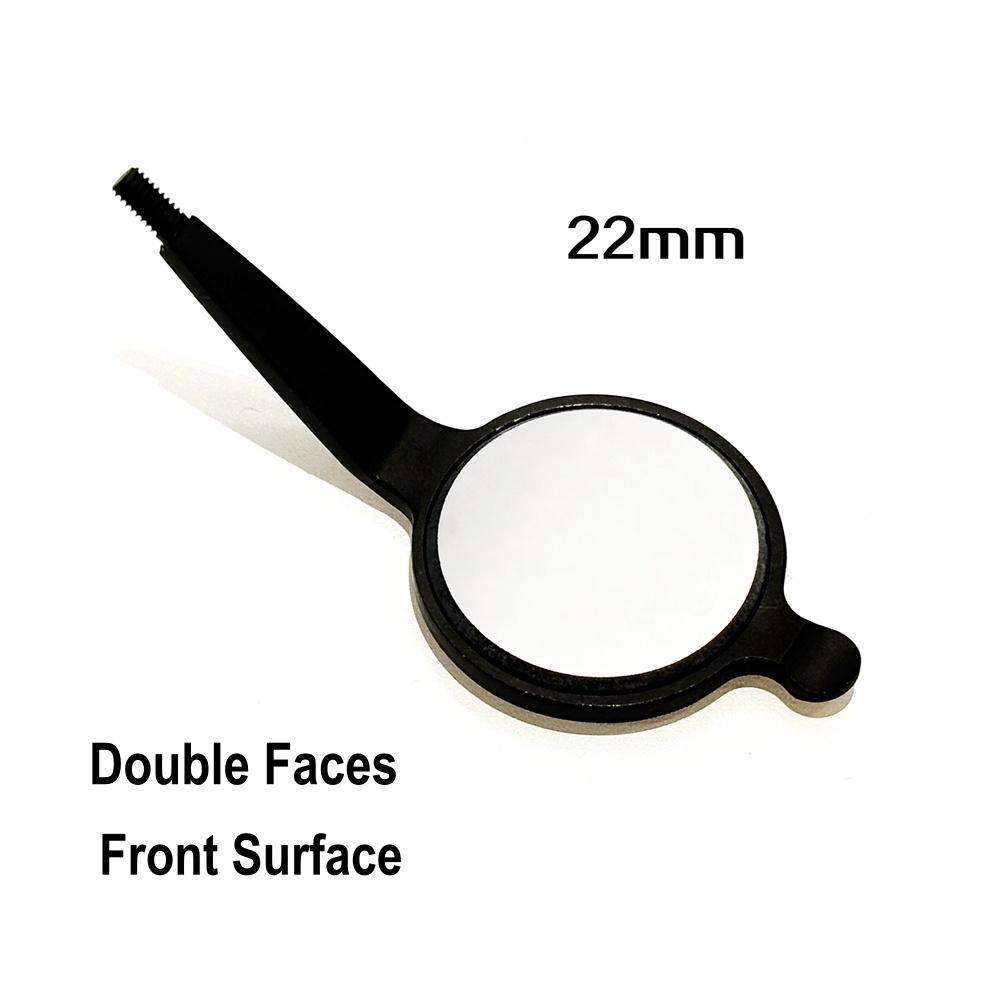 Dental Odontoscope Front Surface Mouth Mirror with Handle Oral Care Examination Hygiene Glass Rhodium Mirror