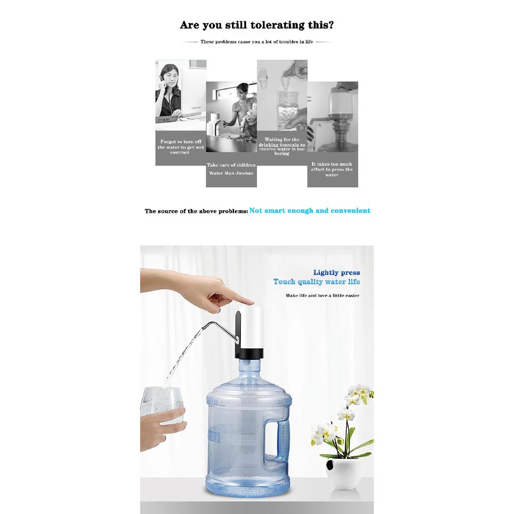 Water Bottle Pump USB Charging Automatic Electric Water Dispenser Pump Bottle Water Pump Auto Switch Drinking Dispenser