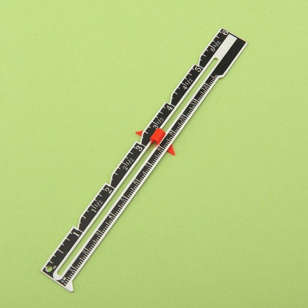 

Fixed-Edge Sliding Gauge Hemming Measuring Fabric Quilting Ruler Crafting Quilting Gauge Quilting красный