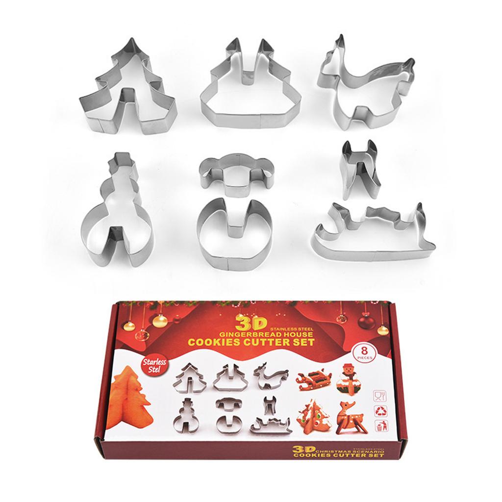 8pcs Cookies-Stencils Nice-looking Adorable Pastry Template For Home Cooking Tool