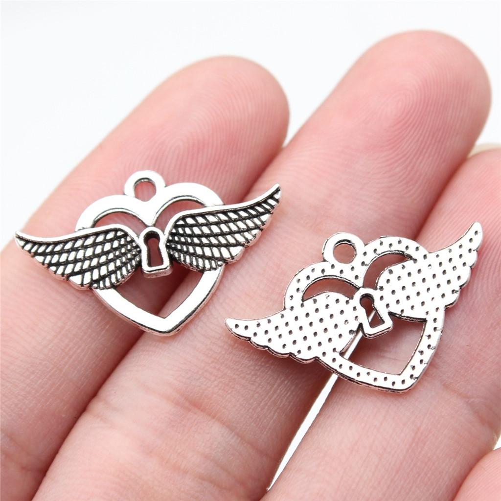 Charms Peach Heart-shaped Love Pendants Vintage Jewelry Supplies ZC094