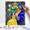 Disney Kit de Pintura em Vitral A Bela e a Fera Decoração de Parede para Casa Presente Artesanal para Sala de Estar Quarto Suprimentos de Artesanato DIY