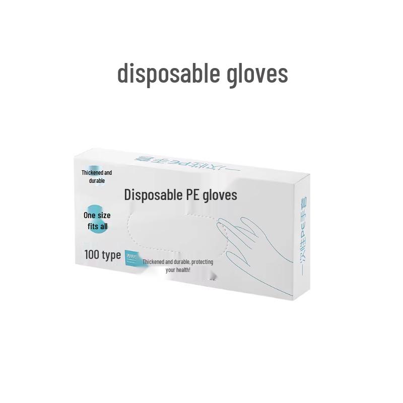 Junyu Disposable PE Gloves (100 Count)