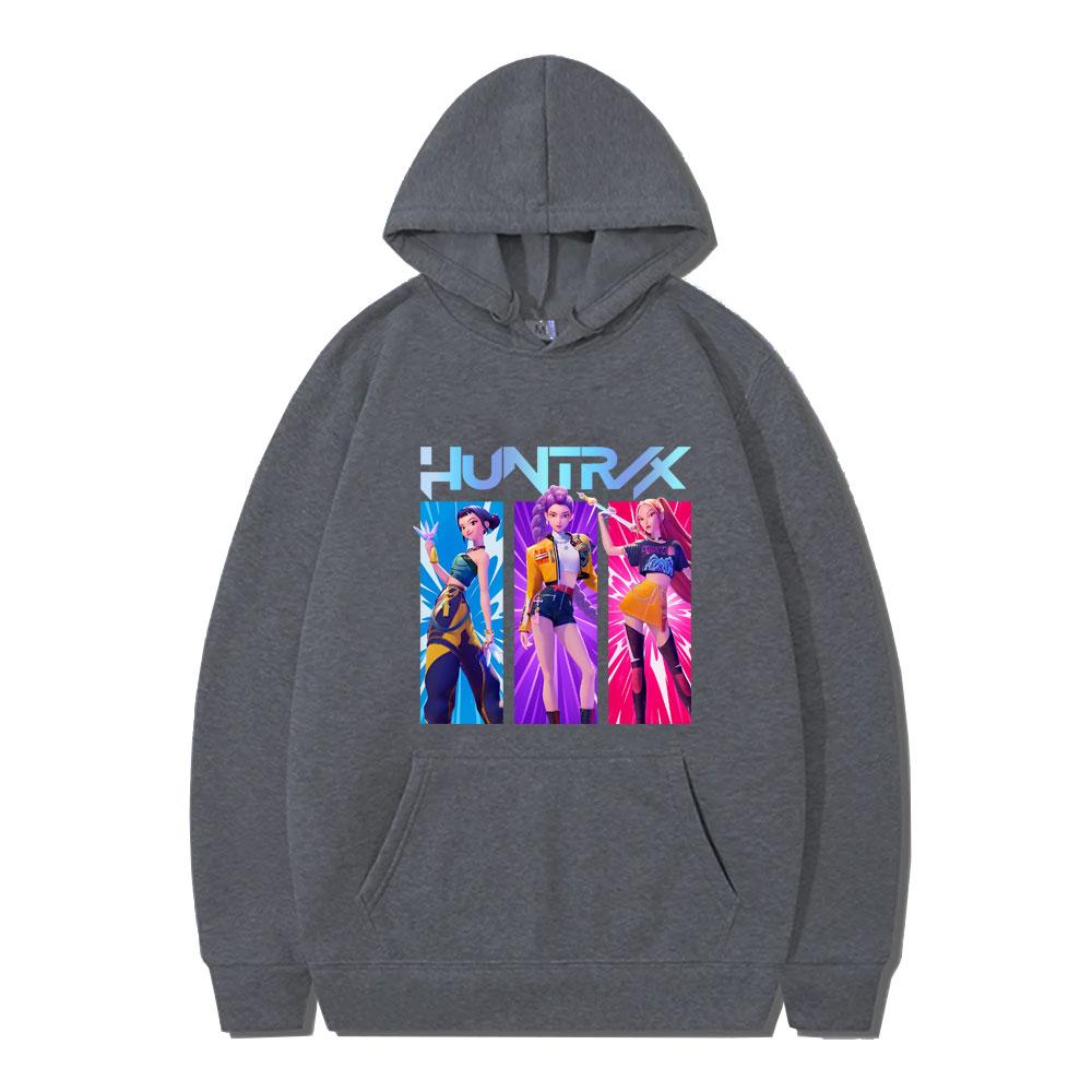 Kpop Demon Hunters Rumi Mira Zoey Graphic Hoodie Male Fashion Casual Fleece Pullover Men Women Vintage Oversized Hoodies