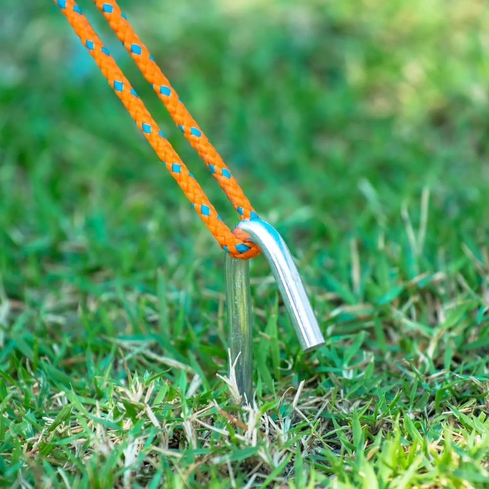 50PCS Pointed Tip Camping Ground Sheet Anchor Silver Metal Tent Pegs New Heavy Duty Tent Pegs