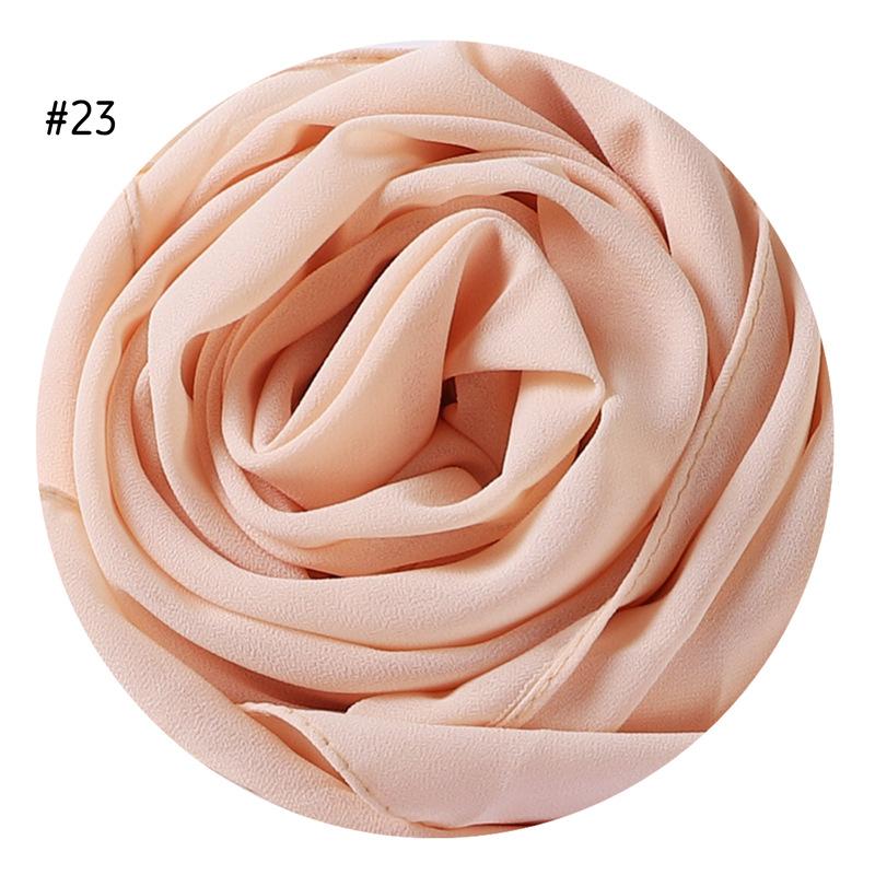 175X70Cm  High Quality Malaysian Pearl Chiffon Hijab Bundles Solid Color Scarves Head Scarf For Muslim Woman 73 Colors