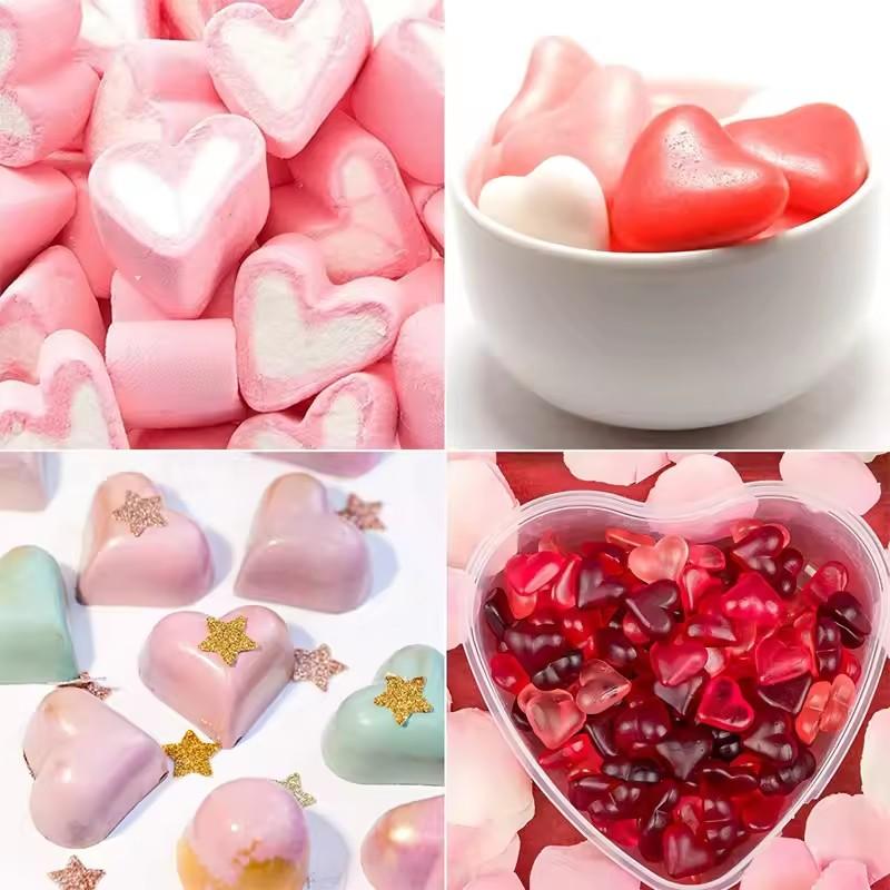 Heart Silicone Molds DIY Chocolate Cookie Baking Mold Ice Cube Making Tools Wedding Birthday Party Cake DIY Decoration Supplies