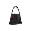 Coach Weide 32 Schlossverschluss Unifarben Abnehmbarer Schultergurt Leder Handtasche Damen Handtaschen Schwarz C2621-B4BK