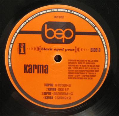 12inch Record BLACK EYED PEAS - Karma INT1297051 Interscope Reco 1999 US Rap & Hip-Hop/R&B Used