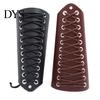 Medieval Punk Wrist Guard Vintage Stylish Faux Leather Arm Cosplay Lace Up Belt Protector for Parties Festivals Costume Festive Csotume