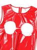 Womens Leather Bodysuit Cupless Open Butt Bodycon Leotard Jumpsuit One Piece Clubwear Teddy Costume