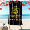 Borussia Custom Name Print Beach Towel, Large Soft Quick Dry Towel for Beach Camping Swimming