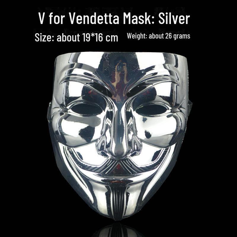 Máscara de Película V de Vendetta para Halloween: Vendetta Face, Stranger V, Danza callejera, Máscara de anciano