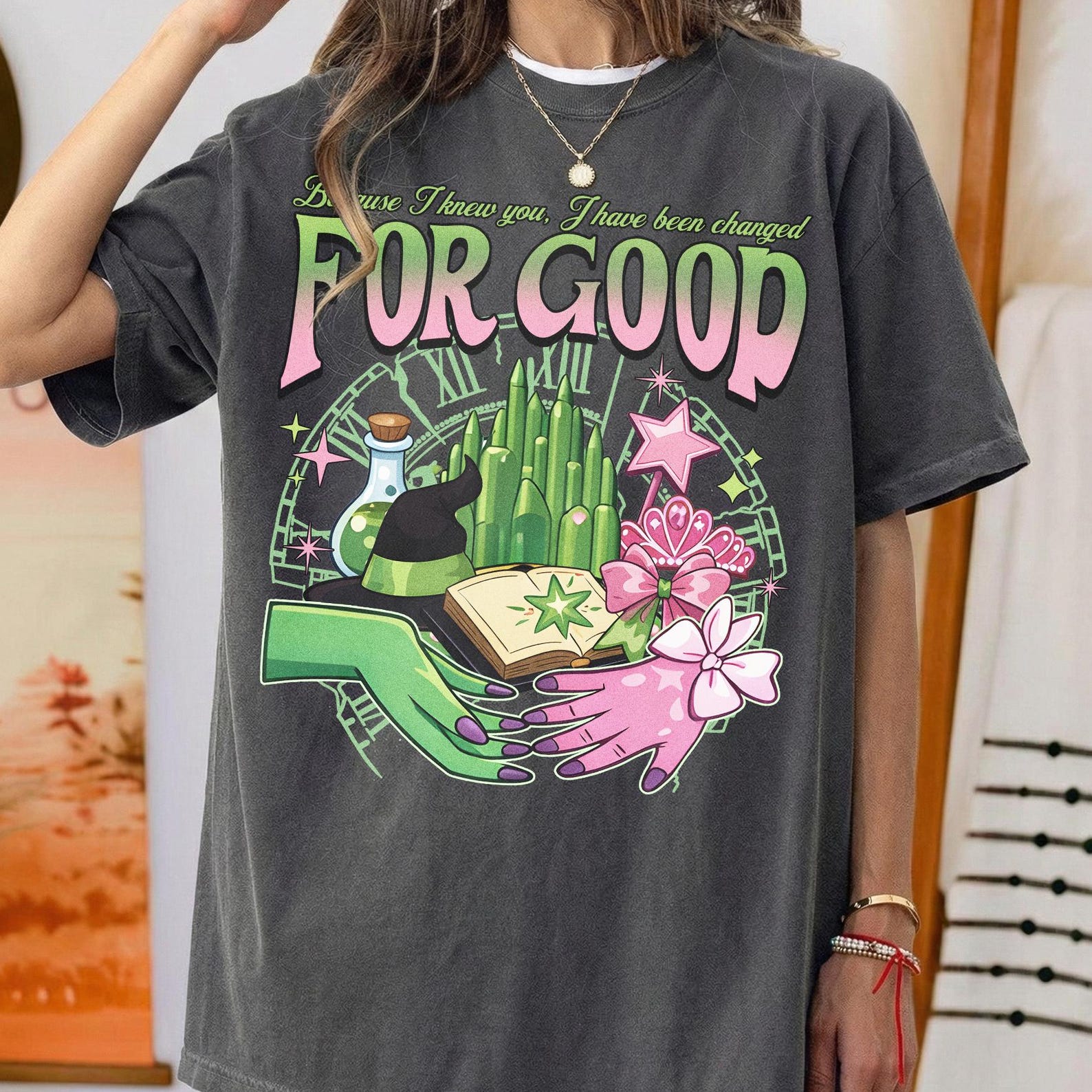 Wicked Musical Shirt, For Good Elphaba Glinda Broadway Tee XL