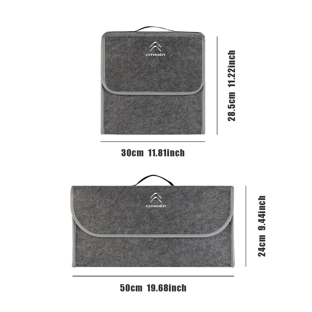 Car Trunk Storage Bag Leather Camping Box Collapsible Auto Organizer For Citroen C1 C2 C3 C4 C5 C6 C8 C4L DS4 DS6 Grand Picasso akr256