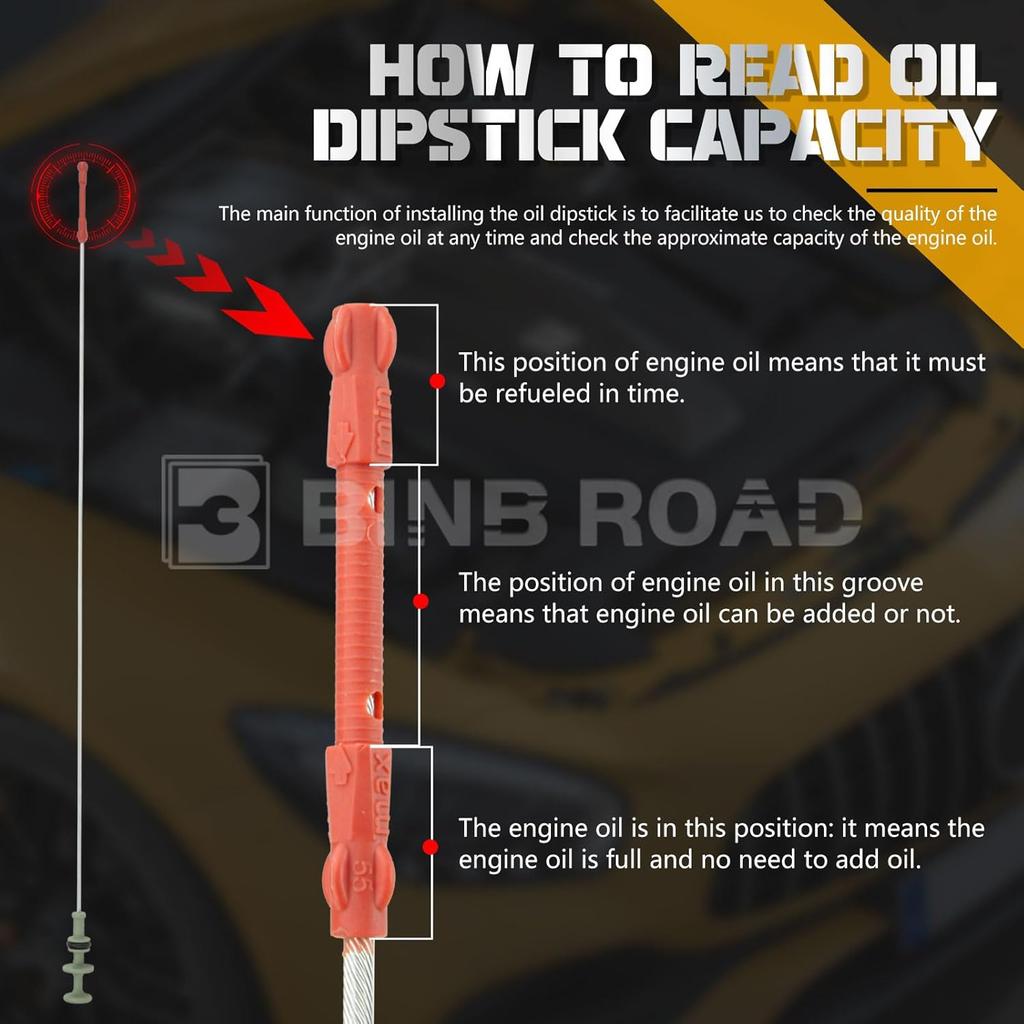 Engine Oil Fluid Dipstick 2760101872 Compatible with Mercedes-Benz C300 C350 E350 E400 GLK350