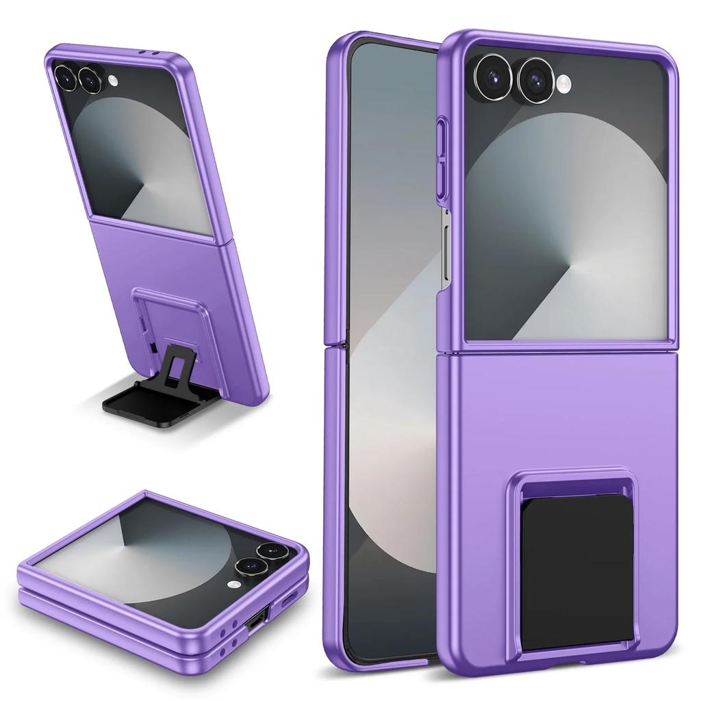 Slim Hard Cover with Invisible Kickstand for Samsung Galaxy Z Flip 7 6 5 4 3 5G Flip7 Flip6 Flip5 Flip4 Phone Case Protective