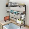 2 Large Cutlery Racks Kitchen Storage Draining Rack, Double-Layer Over-Sink Dish Drying Rack, Stainless Steel