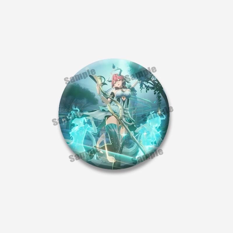 Anime Game Wuthering Waves Hiyuki Carlotta Enamel Pin Cartoon Figure Round Brooches Funny Lapel Badge Jewelry Gifts for Friends