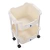 Storage Cart with Caster Wheels High Capacity Rolling Trolley Cart for Bathroom Kitchen Classroom Narrow Places