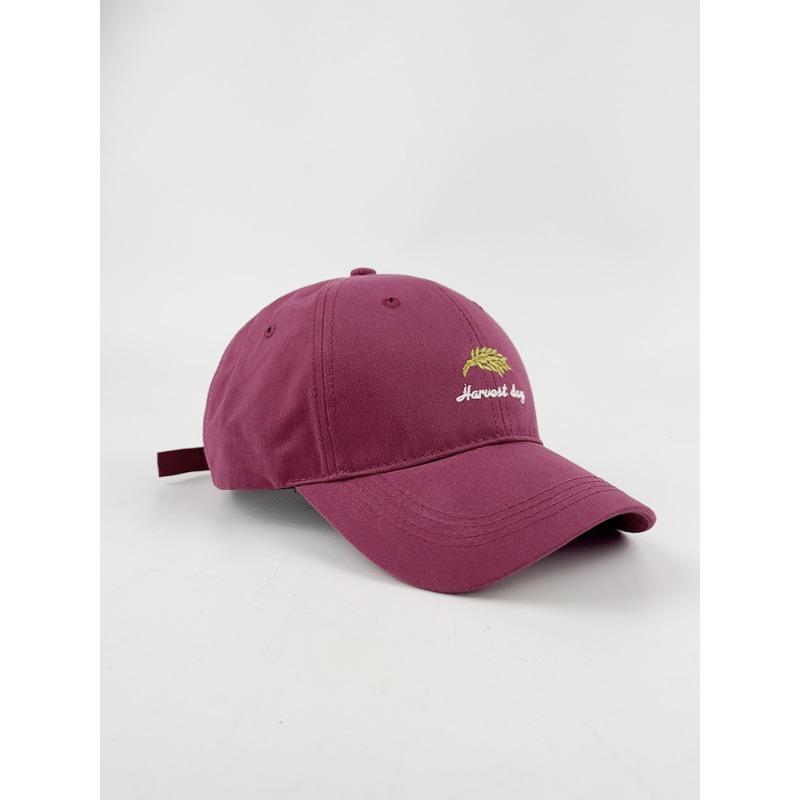 

New hat women s personality fashion letters wheat ear embroidery baseball cap outdoor sunshade sunscreen windproof cap men Adjustable розы красного