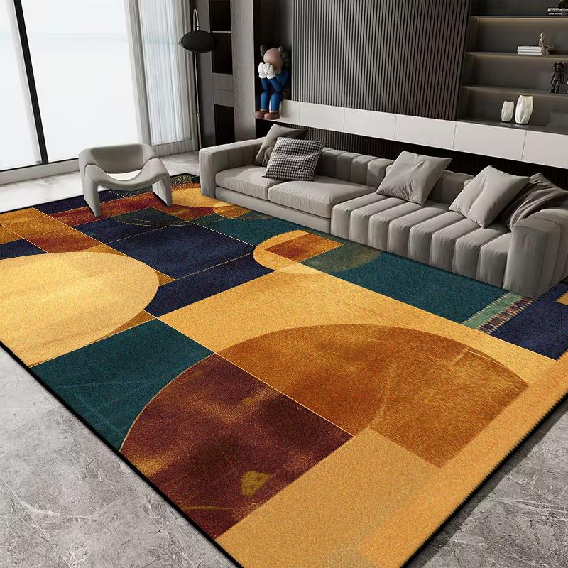 European Style Big Living Room Rugs Home Decoration Luxury Bedroom Short Velvet Carpet Washable Mat for Floor Lounge Rug