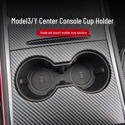 Tesla Model 3/Y Silikon Getränkehalter-Begrenzer & Aufbewahrungs-Untersetzer