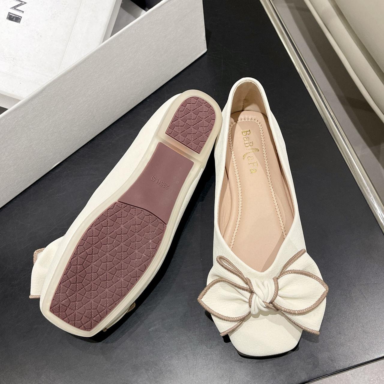 Женская обувь Зеленые женские туфли Slip On с бантом Роскошная обувь Осень 2024 Новое — фото 9