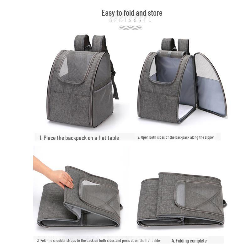 Car Carrier for Cat Cage with Sunroof & Pet Backpack for Dogs