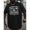 European Size My Favorite People Call Me Grandad New Large Size Short-sleeved T-shirt American Fashion Printed Loose Bottoming Shirt for Man